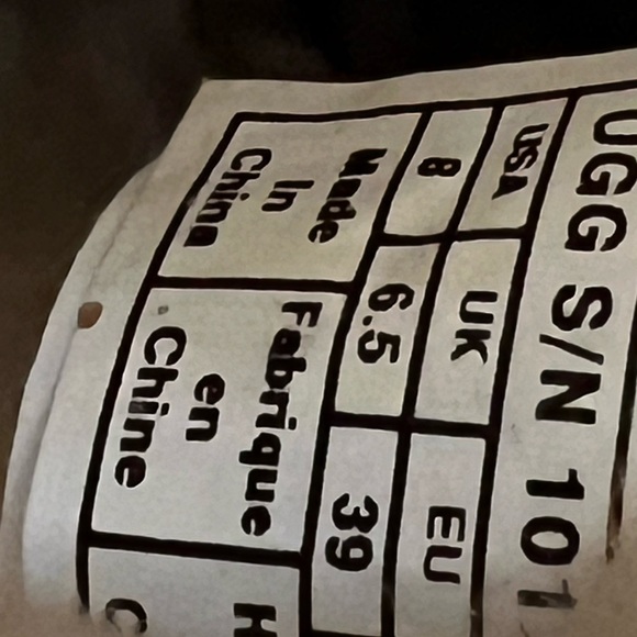 🌟🌟UGG Boots Tania Chevron Shearling Fur Booties in Chestnut Size 8 - Picture 3 of 3